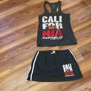 California Republic Sporty Tank Top and Skort Small